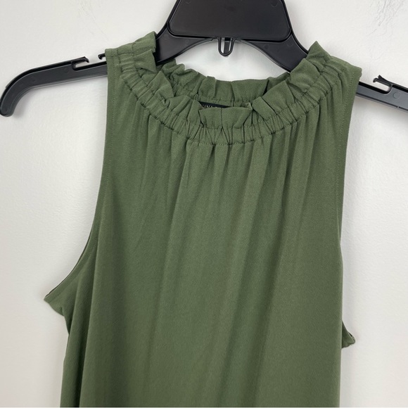 Banana Republic Shift Dress Olive Green High Neck Sleeveless Lightweight NWT S - Picture 3 of 5